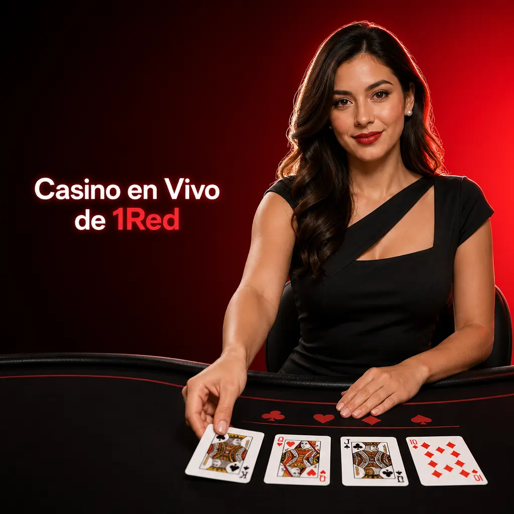 Casino en Vivo de 1Red: ruleta, blackjack, bacará y game shows con crupier profesional en transmisión en directo.