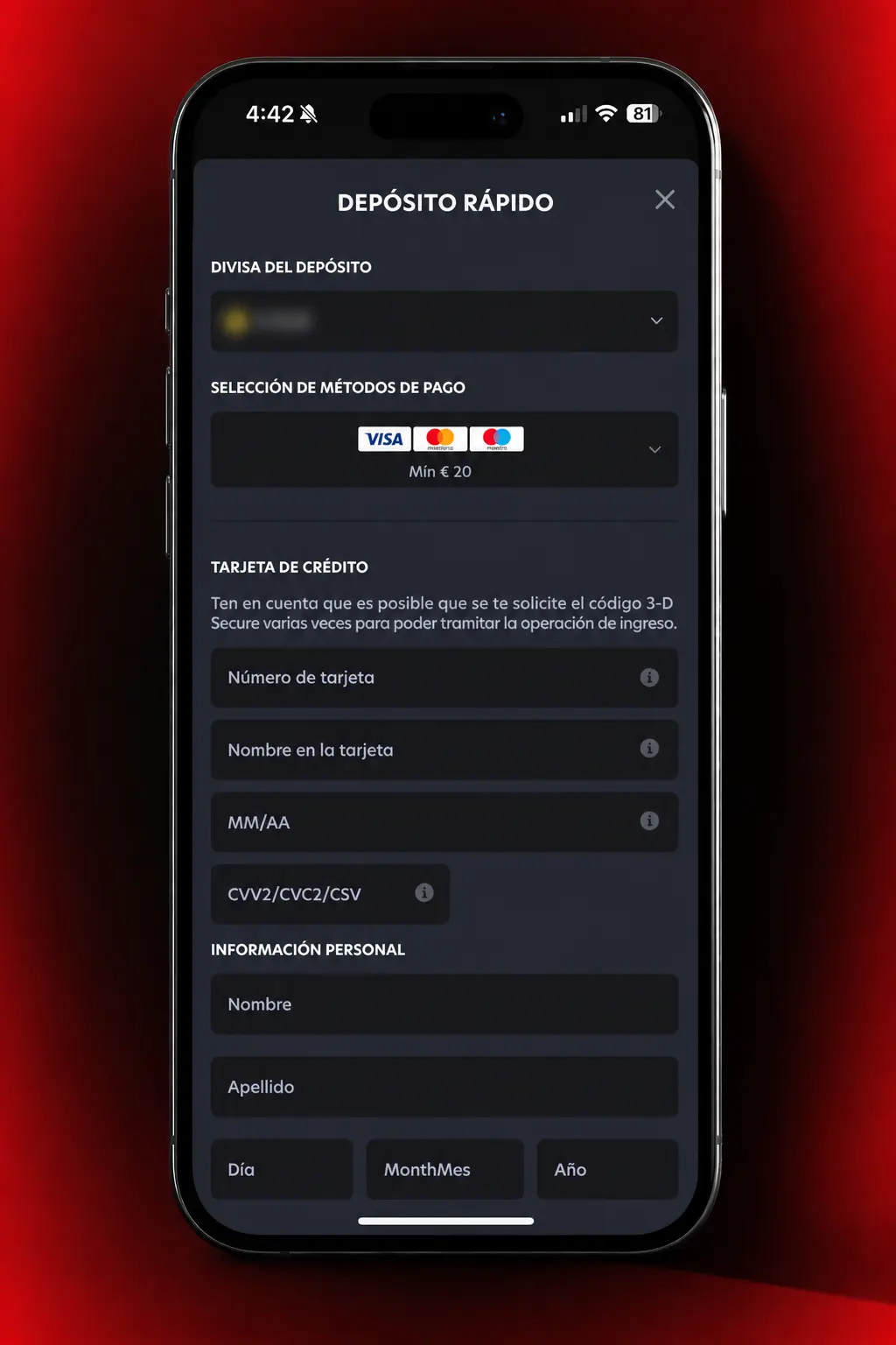 Pasos para reclamar un bono en 1Red Chile: registro, depósito, código promocional y activación en Mi Cuenta.