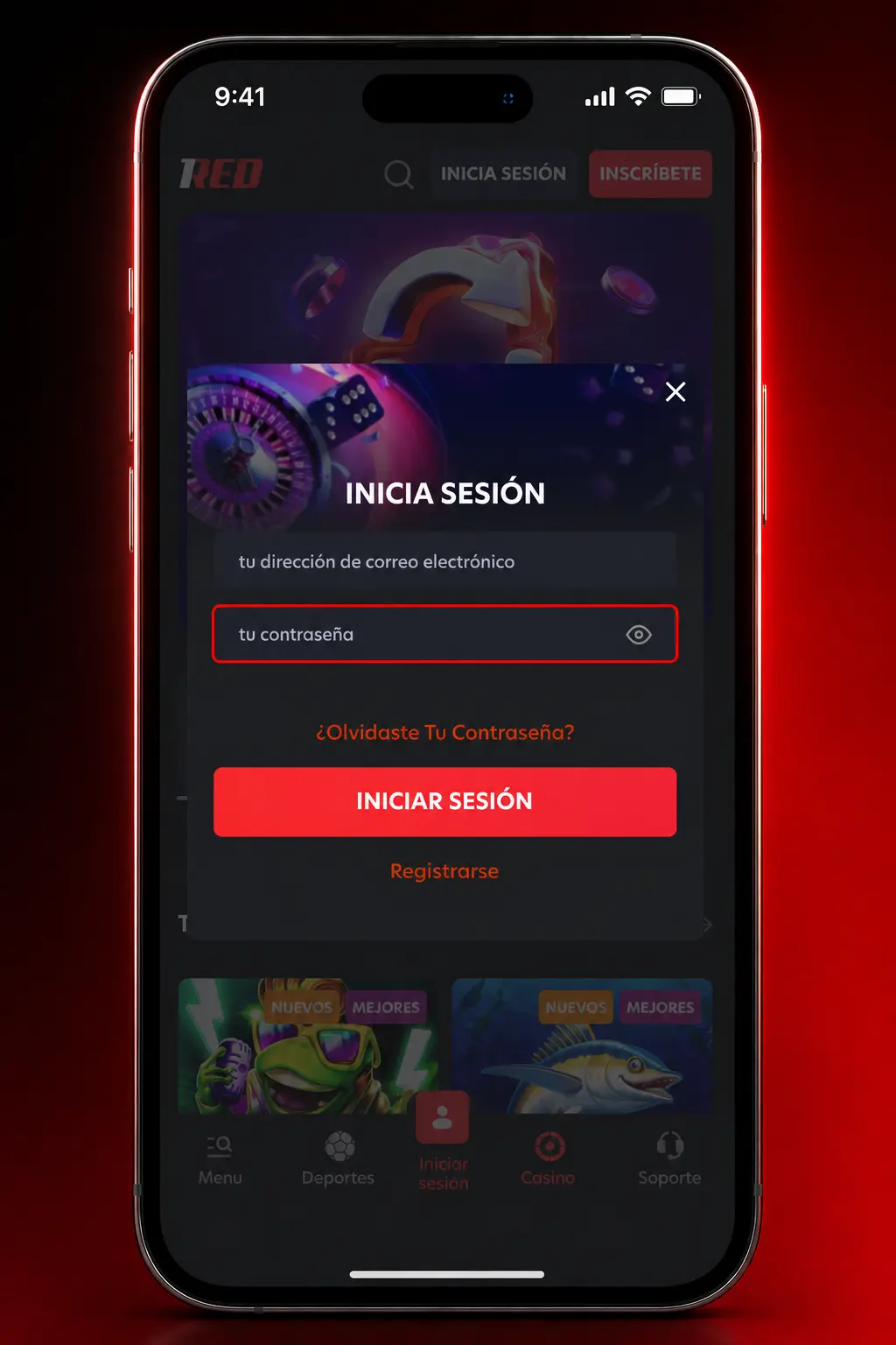 Pasos para iniciar sesión en 1Red con correo, contraseña y autenticación de dos factores en computador o teléfono.