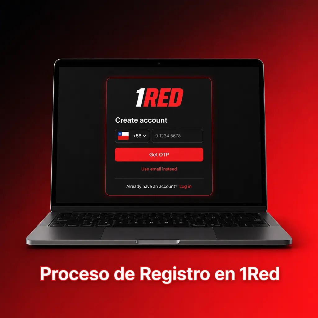 Proceso de registro en 1Red: completa el formulario, confirma tu cuenta y activa el bono de bienvenida en Chile.