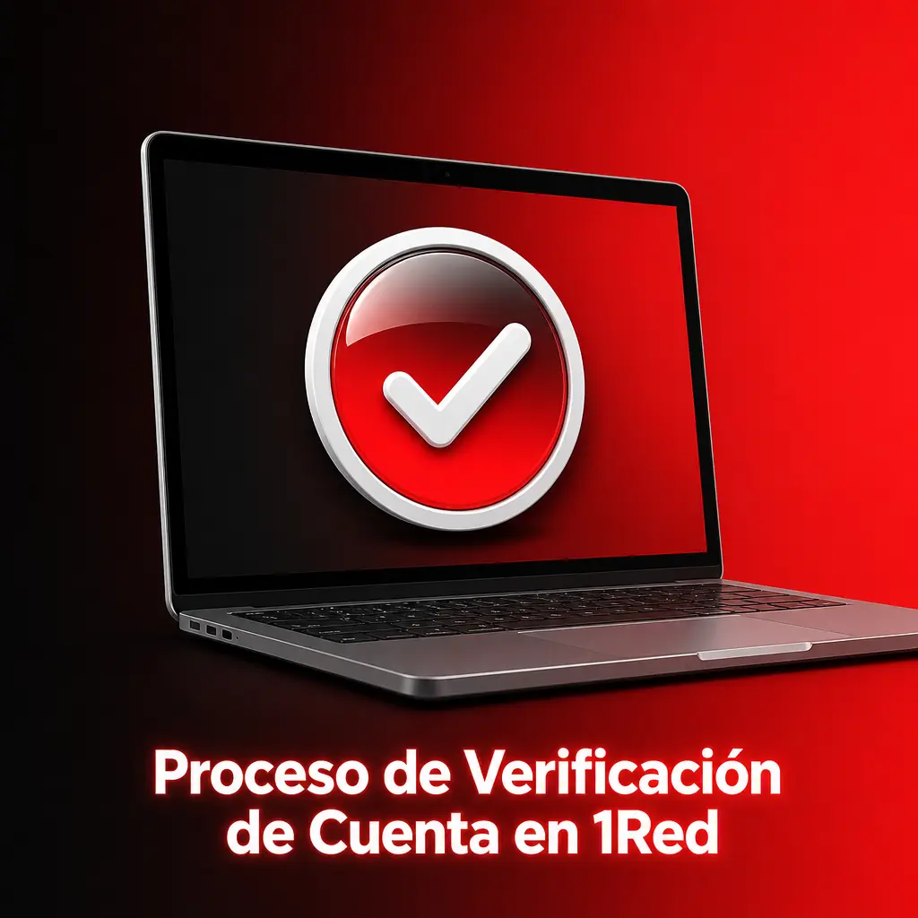 Pasos para verificar tu cuenta en 1Red: documento de identidad, comprobante de domicilio y selfie de validación.
